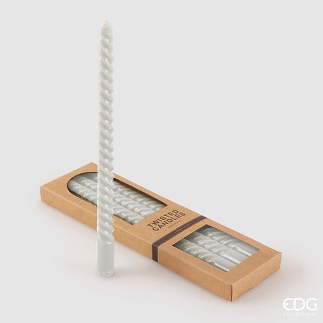EDG Enzo De Gasperi Candela Stelo Twist H 30 Cm Cf 4 Pz White
