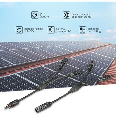 Adaptateur De Connecteur De Cable De Panneau Solaire Mc4 Branche Y, 1 Paire M/FF Et F/MM - 1 Paire M/FF Et F/MM (1/4)