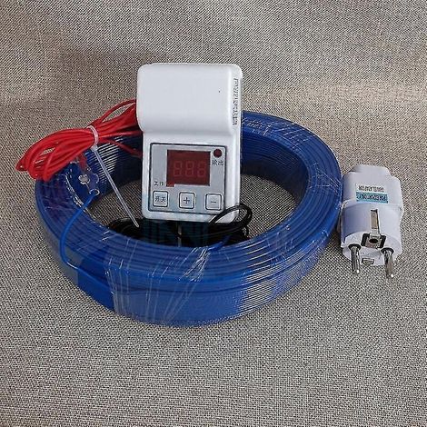 Heizkabel + Temperaturregler für Gewächshaus, Warmluft-Fußbodenheizung, Heizkabel für Baumschule, 100m Set.