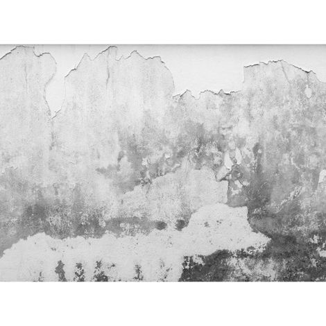 Papier peint panoramique gris et blanc Tapisserie panoramique industriel effet béton Papier peint panoramique tendance pour salon (1/4)