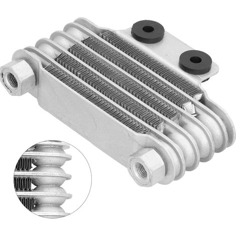Universeller Aluminium-Motorölkühler für 125-250 cm³ Motocross- und Pitbikes – Silber (1/5)