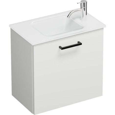 Burg Eqio Glas-WT+WT-Unterschrank Weiß Hochglanz/Weiß GR0234