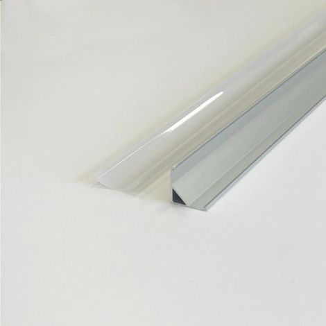 Silumen – Profilé aluminium angle 2m pour bandeau LED – Couvercle opaque – Protection contre la poussière – Installation facile (1/5)