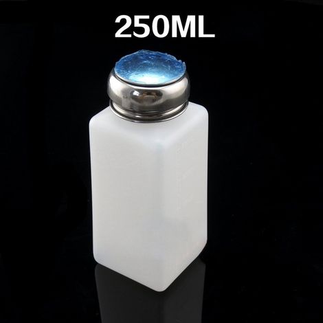 Bote dispensador liquido limpiador o alcohol por presion 250ml (1/2)