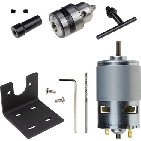 Motor de 12-24 V CC, modelo 775, 10.000 rpm, con rodamientos de bolas, alto par motor, para herramientas eléctricas y bricolaje. (1/5)