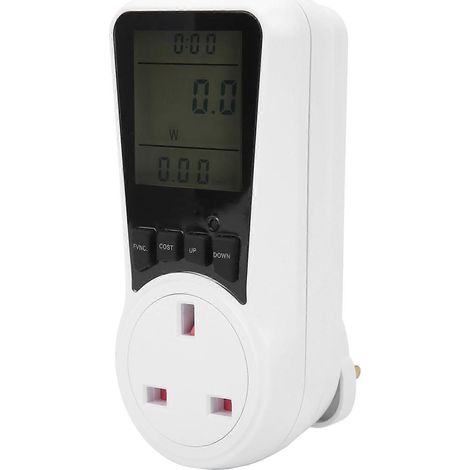 LCD-Display, Stromverbrauchsanzeige, Netzanschluss, Spannungs- und Stromstärkeanzeige, 230 V Wechselstrom (1/4)