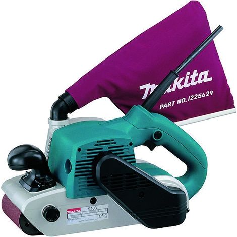 Makita – Ponceuse à bande filaire 1200W 9403 – Largeur bande 100mm – Vitesse 500m/min – Évacuation des poussières – Pour bois dur et teck (1/3)
