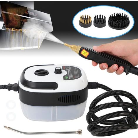 Pulitore a vapore ad alta pressione da 2500 W – pressione di 3 bar – serbatoio da 1000 ml – 6 velocità – 3 testine – tempo di riscaldamento di 10 secondi (1/5)