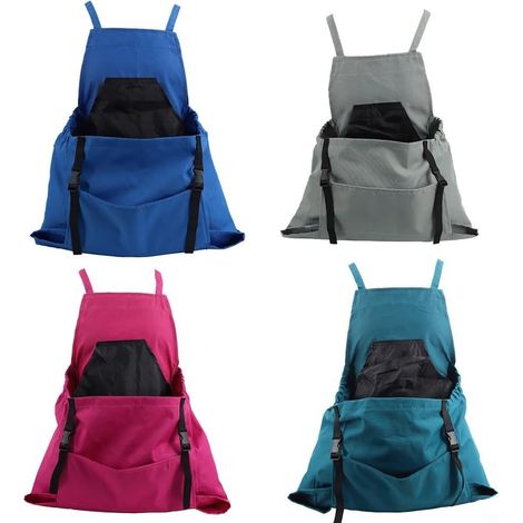 1 - Tablier de jardinage - Sac de récolte - Matériau imperméable et réglable - Pour plantation et désherbage - Unisexe - Bleu/Rouge/Vert/Gris - 26x15x5 cm
