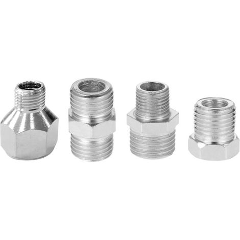 Kit d'adaptateurs professionnel 4 pièces pour aérographe, comprenant les raccords et connecteurs pour compresseur et tuyau d'aérographe (1/4)