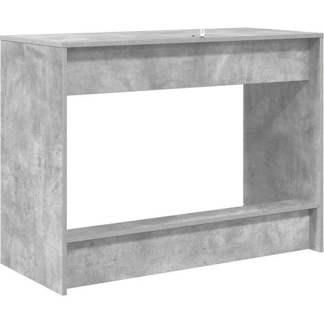 Bureau Table de travail Table d'écriture de lit Gris béton 100 x 45 x 75 cm Bois d'ingénierie (1/5)