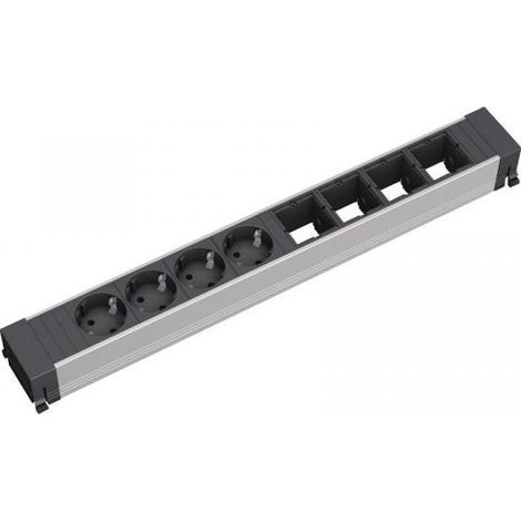 Bachmann 909.007 prolunghe e multiple 4 presa(e) AC Nero, Argento