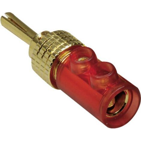 TRU COMPONENTS Fiche banane mâle, droit Ø de la broche: 4 mm rouge 1 pc(s) (1/2)