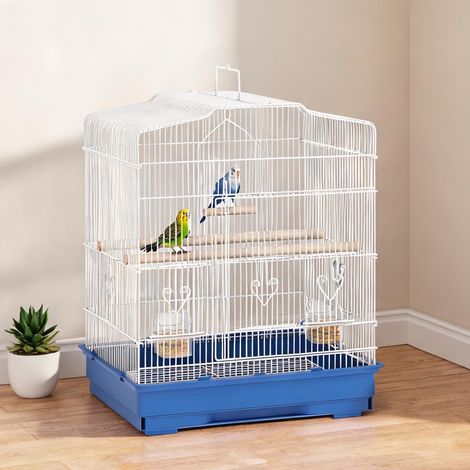 Cage pour oiseaux azul en acero Madera 46,5 x 36 x 59 cm (1/5)