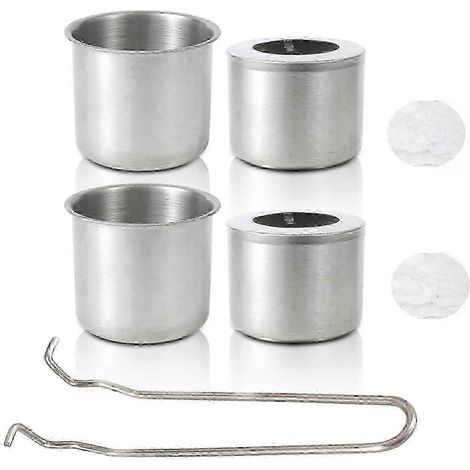 Ensemble brûleur à bioéthanol en acier inoxydable avec pots à flamme et accessoires, idéal pour terrasse, patio et jardin (SD)WHBYV (1/4)