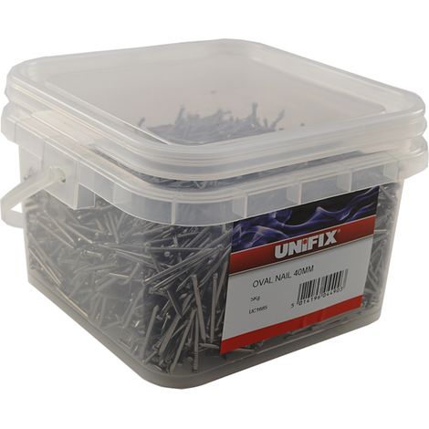Unifix Bright Oval Brad Nails 40mm - Box of 2