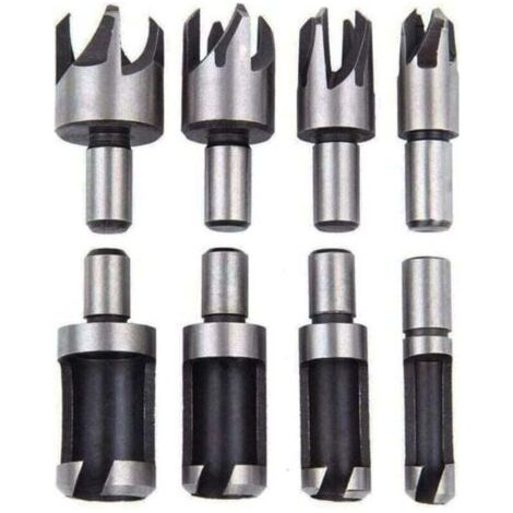 Pair Holzdübel-Bohrer-Set mit 8 Stück zur Herstellung von Holzdübeln, Schneidwerkzeugen für Holzdübel, -stifte, -zapfen und -bolzen