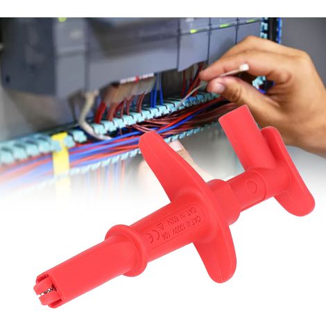 Pince de test spéciale, pince crocodile, crochet de test 30043, rouge (1/5)