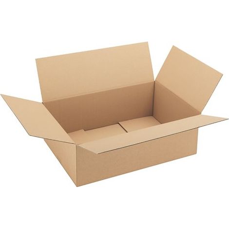 Caisse américaine kraft brun simple cannelure H 20 x L 40 x P 60 cm - Lot de 20