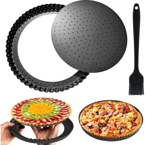 24cm Gelochte Quicheform Mit Hebeboden Und Backpinsel (1/5)