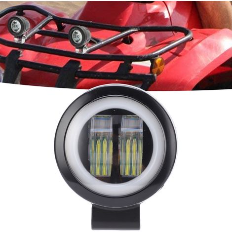 Phare LED antibrouillard 4D double lentille 20W avec halo angélique pour moto ATV camion bateaux (1/5)