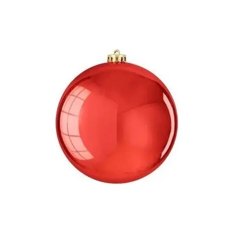 Rote, glänzende, bruchsichere Weihnachtskugel Ø15 cm