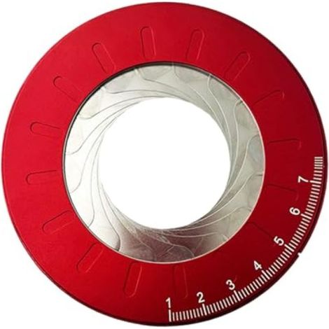 Irovami Compas traçage 12.5cm – Acier inox, rouge – Idéal pour bois, géométrie, loisirs (1/5)