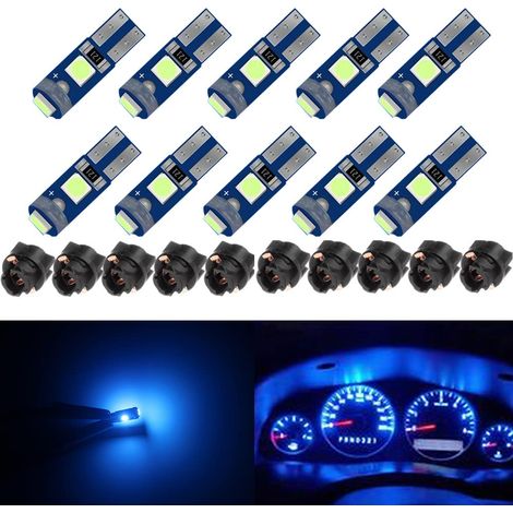 10 lampadine LED blu T5 2721 37 74 PC74 con attacco a vite per cruscotto, quadro strumenti e lampade a LED.