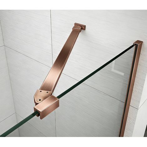 Barre de support d'angle pour cabine de douche ESCA 900 mm, cuivre mat (1/2)