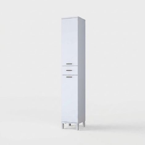 Colonna bagno salvaspazio con cassetto e ante Kube (1/4)