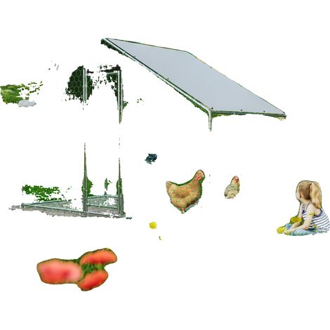 Poulailler, Cadre en Acier Galvanisé, Design Imperméable, vert (1/2)