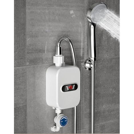 Elektrischer Durchlauferhitzer, Mini-Wassererhitzer, 3500 W, 230 V mit Auslaufschutz für Küche, Bad und Dusche (1/5)
