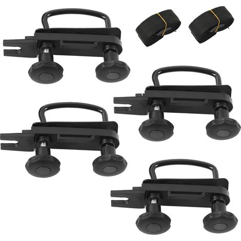 4 pièces de fixation pour coffre de toit, support universel en forme de U pour montage de coffre de toit avec écrous lourds, boulons en U, colliers et autres accessoires