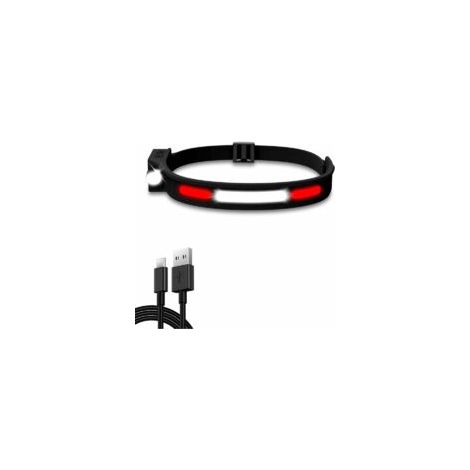 Wiederaufladbare, wasserdichte Stirnlampe mit 5 Leuchtmodi, Halolight 350 Lumen, Stirnlampe zum Laufen, für Kinder, Camping, Radfahren und Angeln - Crezuo (1/4)