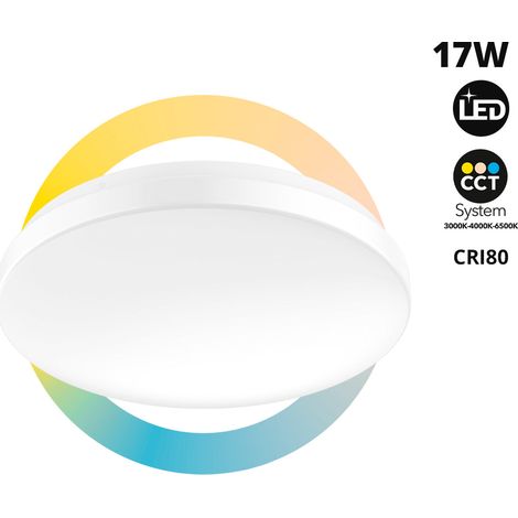 Plafón LED De Techo - CCT - 17W - CRI80 - IP20