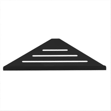 Étagère de salle de bain sans perçage, porte-shampoing en acier inoxydable, étagère d'angle pour douche, accessoire de salle de bain creux et robuste (1/5)