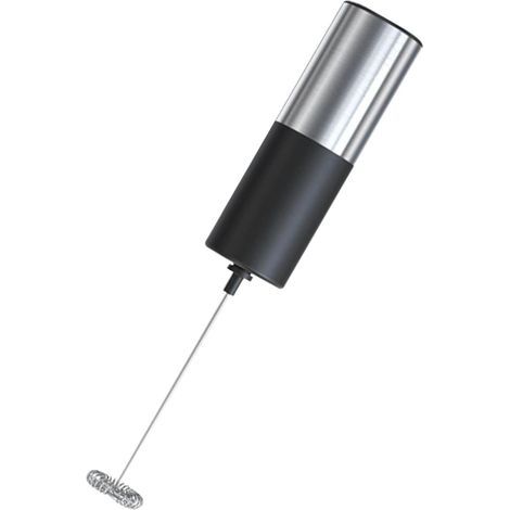 Espumador de leche portátil, espumador de leche eléctrico con batidor de acero inoxidable, batidor de acero inoxidable para capuchino, café, Bulletproof y latte. (1/5)