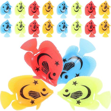 Décoration d'aquarium flottante en forme de poisson artificiel, ensemble de 25 pièces (1/5)