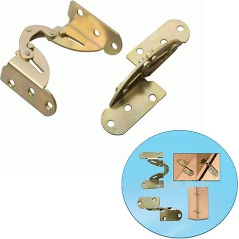 Door Hinge 2 PCS Multifunctional Hinge 180 Degree Dining Table Hidden Folding Hinge Office Furniture Hardware - 25mm Door Hinge (Size: 18mm) (1/4)
