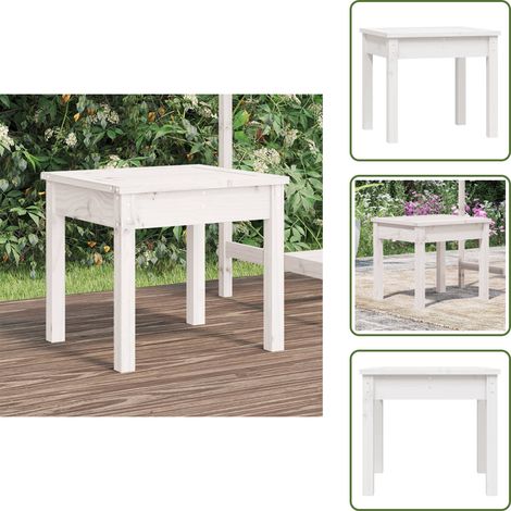 Panca da balcone - vidaXL Panca da Giardino Bianca 50x44x45 cm Legno Massello di Pino - Panca in pino