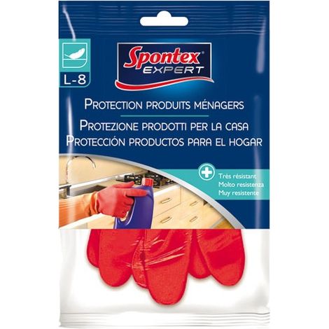 Guanto di Protezione Chimica Taglia 8 in Latex - Spontex Expert