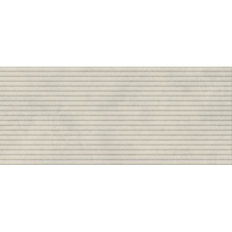 Carrelage effet Béton 3D Gris Perle Lines 120x50x1 cm Mat Stavira - Mur intérieur (vendu par carton de 1,8 m²) - RO'MA CARRELAGE