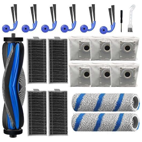 NALOOKAMIC Lot de 21 filtres pour brosse latérale principale, sac à poussière et filtre pour aspirateur robot Ecovacs Deebot X11 Pro Omni/X11 Pro/X11 (1/3)