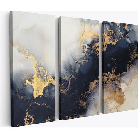 Tableau triptyque - Effet marbre (1/4)