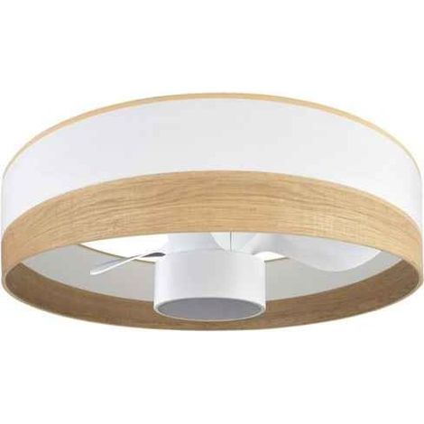 Ventilador Dc 24w Olga Blanco/mad.clara-blanco 3 Aspas 6 Vel. 2390lm 3 Colores, Remoto,memoria,temporizador 70d (1/4)