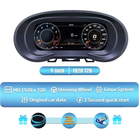 Digitales Dashboard-Cluster, 12,3 Zoll Bildschirm, Mehrsprachige Unterstützung, Für Polo 6R (1/2)