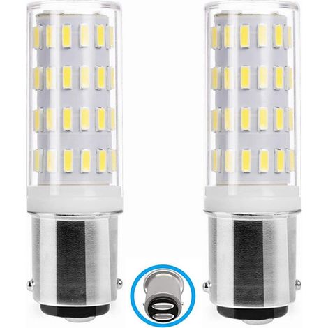 Ba15d Ampoule LED 5W AC/DC 12V-24V, Baïonnette Double Contact Ampoule, 50W Équivalent Blanc Froid 6000K, pour 12V-24V Appareil Lampes, Lot de 2. (1/5)