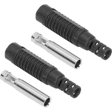 Connecteur banane femelle 10 pièces, douille laiton PA Jack, tube isolant, adaptateur à sertir J.10031 noir (1/5)