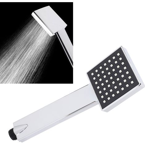 Cabezal de ducha de mano plateado de 23,5 cm con tecnología de flujo unidireccional, fabricado en ABS color oro – 1/2 NPT (1/5)