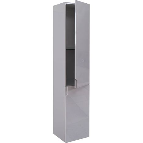 [NEUWERTIG] Hängeschrank HHG-618, Midischrank Hochschrank Badezimmer Badmöbel, hochglanz 150x30cm grau (1/5)